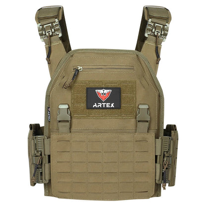 Gilet Tactique ARTEX - Gilet de Combat Léger à Libération Rapide - Porte-Plates 1000D en Polyester avec Système MOLLE - Chaleco Tactico - Gilet Militaire BLACKBEARD OUTDOOR INDUSTRIES