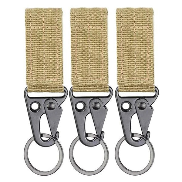 3 Pièces – Boucles Tactiques en Nylon avec Mousqueton Carabine, Clip de Ceinture EDC, Porte-Clés pour Sac à Dos Molle, Accessoire pour Escalade et Camping en Plein Air - BLACKBEARD OUTDOOR INDUSTRIES
