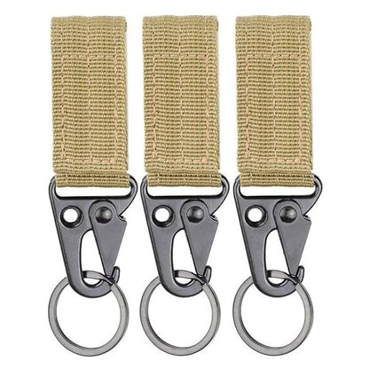 3 Pièces – Boucles Tactiques en Nylon avec Mousqueton Carabine, Clip de Ceinture EDC, Porte-Clés pour Sac à Dos Molle, Accessoire pour Escalade et Camping en Plein Air - BLACKBEARD OUTDOOR INDUSTRIES