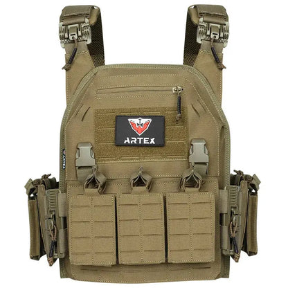 Gilet Tactique ARTEX Plate Carrier – Dégrafe Rapide, Molle Laser Cut, 1000D Ma boutique