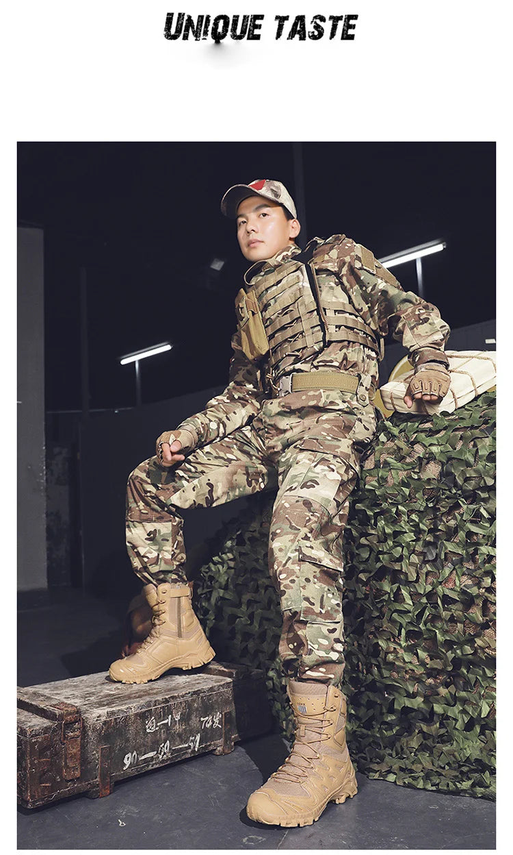 Bottes Tactiques Combat Désert pour Homme - Résistantes, Étanches et Confortables pour Randonnée et Sports Outdoor - BLACKBEARD OUTDOOR INDUSTRIES