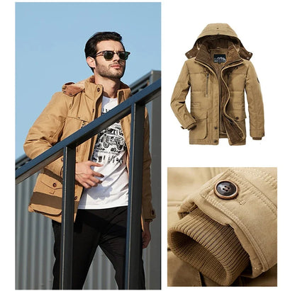 Parka Homme Hiver – Longue, Épaissie, Élégante et Ultra Chaude – Jusqu’à -30°C – Taille jusqu’au 7XL - BLACKBEARD OUTDOOR INDUSTRIES