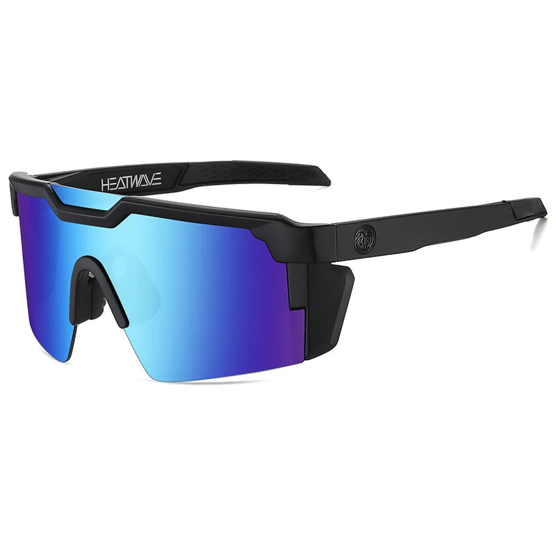Lunettes de Soleil Sport AOZE Heat Wave – Unisexe – UV400 – Effet Miroir – Style Rectangulaire Oversize - BLACKBEARD OUTDOOR INDUSTRIES