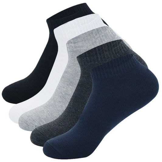 5 Paires de Chaussettes Basses pour Hommes – Coton, Couleur Unie (Noir/Blanc) BLACKBEARD OUTDOOR INDUSTRIES