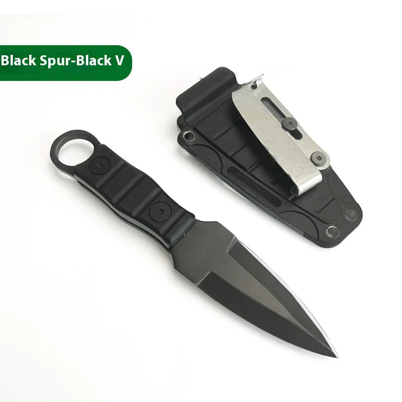 Couteau type kunai – Lame Droite Compacte en Acier Inoxydable Haute Dureté, Couteau Tactique avec Anneau - BLACKBEARD OUTDOOR INDUSTRIES