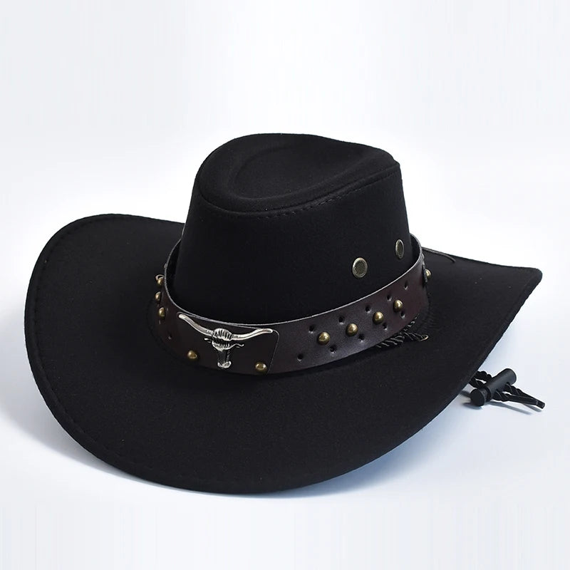 Chapeau Western en suede Synthétique – Large Bord Vintage pour Gentleman & Cowgirl - BLACKBEARD OUTDOOR INDUSTRIES