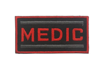 MEDIC Embroidered Patch IR Reflective Glow in Dark Tactical Military Patches Medical MED EMT PARAMEDIC Emblem PVC Rubber Badges - BLACKBEARD OUTDOOR INDUSTRIES