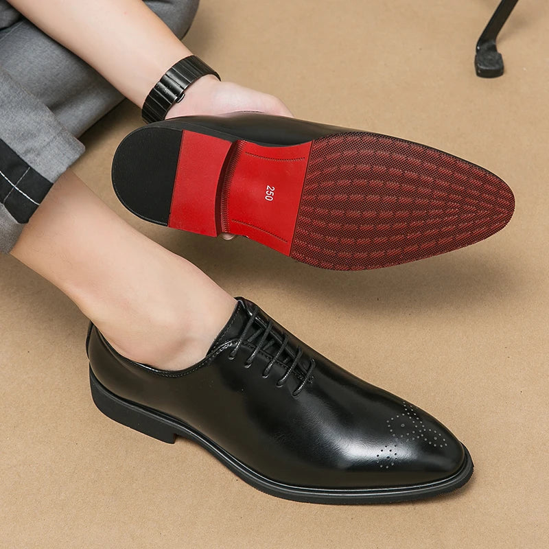 Chaussures de Banquet Classiques pour Homme - Chaussures en Cuir à Lacets - Élégantes et Confortables BLACKBEARD OUTDOOR INDUSTRIES