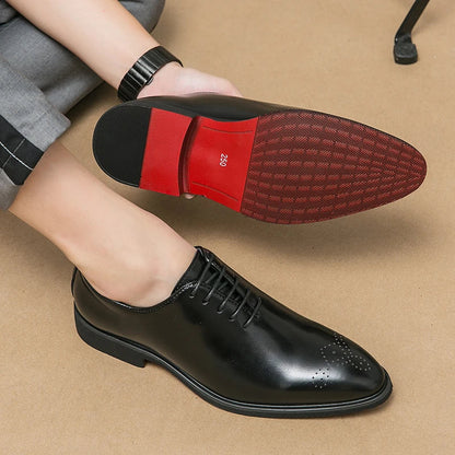 Chaussures de Banquet Classiques pour Homme - Chaussures en Cuir à Lacets - Élégantes et Confortables BLACKBEARD OUTDOOR INDUSTRIES