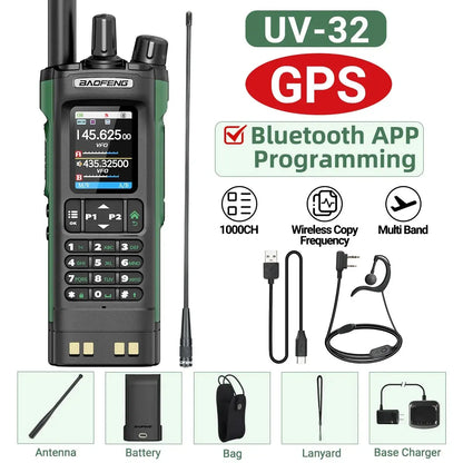 Talkie-Walkie Baofeng UV-32 – Programmation Bluetooth & GPS Intégré Ma boutique