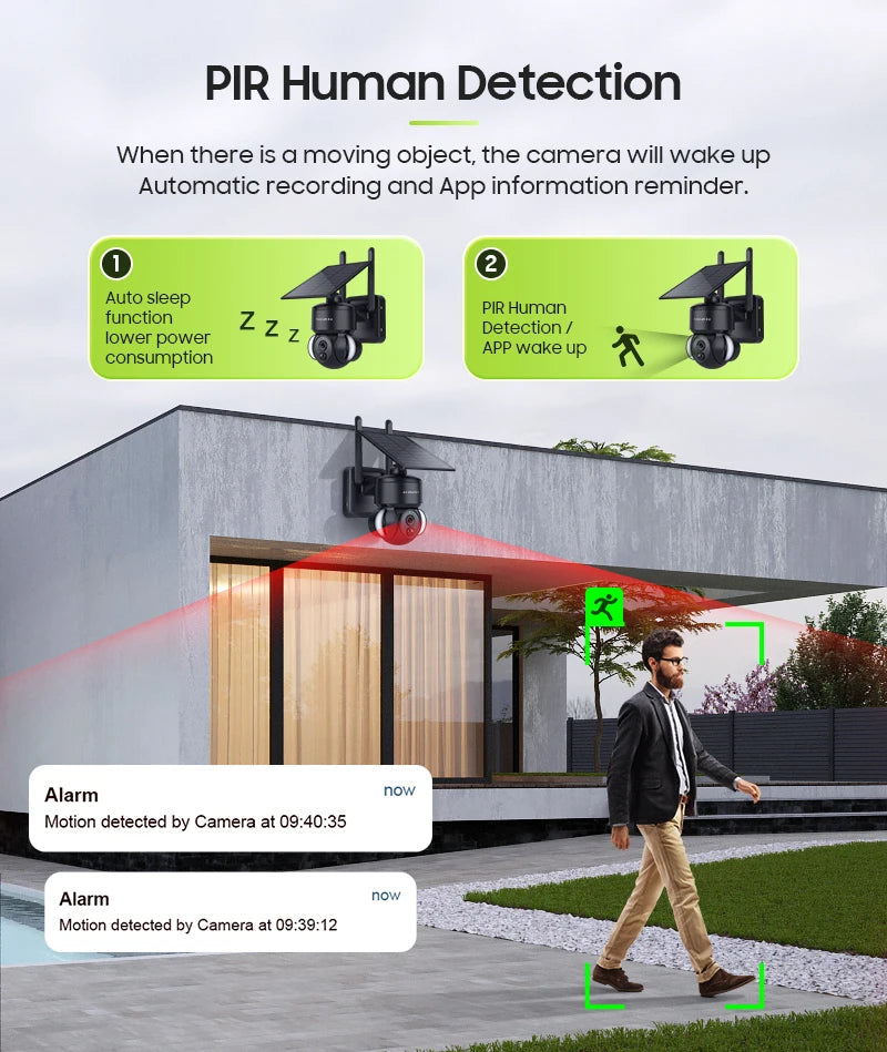 Caméra de Surveillance Solaire 4MP SHIWOJIA – 4G / WiFi | Batterie 7500mAh | PTZ 360° | Vision Nocturne Couleur | Audio Bidirectionnel | Étanche IP65 Ma boutique