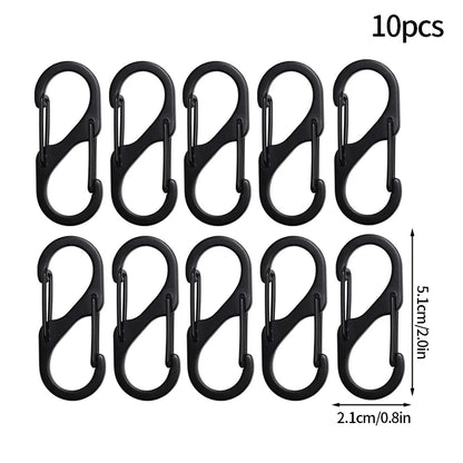 5PCS Mousquetons Tactiques en S – Mini Clip Aluminium Anti-Vol pour Camping & Randonnée - BLACKBEARD OUTDOOR INDUSTRIES