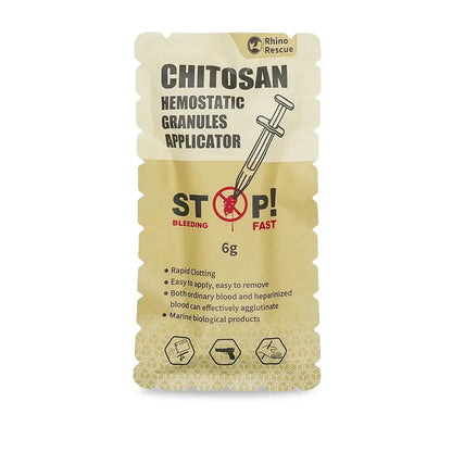 Poudre Hémostatique Granulée au Chitosane – RHINO RESCUE – 6g / 15g – Contrôle Rapide des Saignements Ma boutique