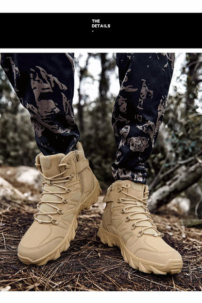Bottes de Combat Tactiques Améliorées pour Homme - Chaussures de Randonnée Résistantes et Respirantes BLACKBEARD OUTDOOR INDUSTRIES