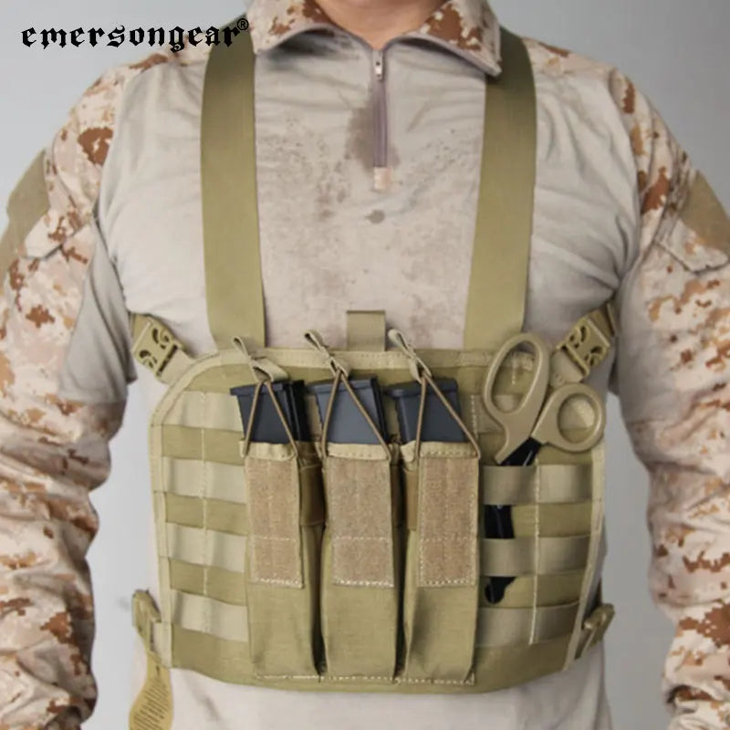 EMERSONGEAR MP7 Chest Rig avec Poche à Magazines – Gilet Tactique MOLLE pour Airsoft, Chasse et Camping - BLACKBEARD OUTDOOR INDUSTRIES