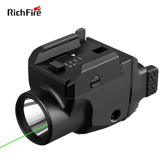 Lampe Tactique Miniature RichFire SFD-090 – 1200 Lumens + Laser Intégré | Pour Pistolet / Glock / Patrouille Ma boutique