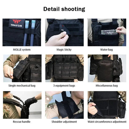 Gilet Tactique YAKEDA - Sac Équipement 5 pièces, Résistant à l'usure et à la déchirure Ma boutique