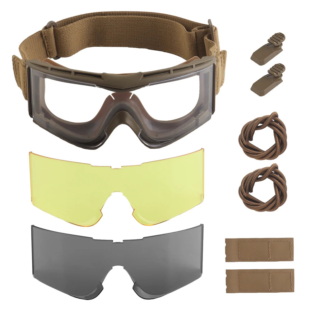 Lunettes Tactiques W810 – Protection Balistique Anti-UV – Antipoussière et Antivent – Pour Airsoft, Moto, Ski, Randonnée et Tir - BLACKBEARD OUTDOOR INDUSTRIES
