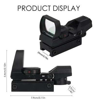 Viseur Reflex 1X40 HD101 Red Dot Sight — 4 Réticules Rouge/Vert pour Rail 11 mm ou 20 mm - BLACKBEARD OUTDOOR INDUSTRIES