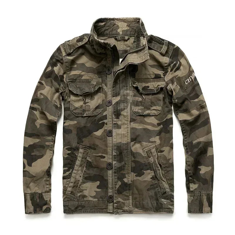 Veste Homme M65 Denim Rétro – Cargo Multi Poches – Style Militaire Outdoor Casual - BLACKBEARD OUTDOOR INDUSTRIES