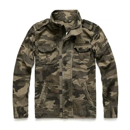 Veste Homme M65 Denim Rétro – Cargo Multi Poches – Style Militaire Outdoor Casual - BLACKBEARD OUTDOOR INDUSTRIES