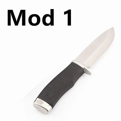 Couteau de Chasse à Lame Fixe Militaire Portable – Manche en Caoutchouc avec Étui Ceinture - BLACKBEARD OUTDOOR INDUSTRIES