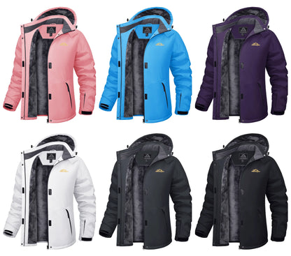 Veste Parka Hivernale TACVASEN pour Femme – Manteau à Capuche en Polaire, Imperméable et Coupe-Vent avec 5 Poches Zippées pour Ski et Snowboard - BLACKBEARD OUTDOOR INDUSTRIES