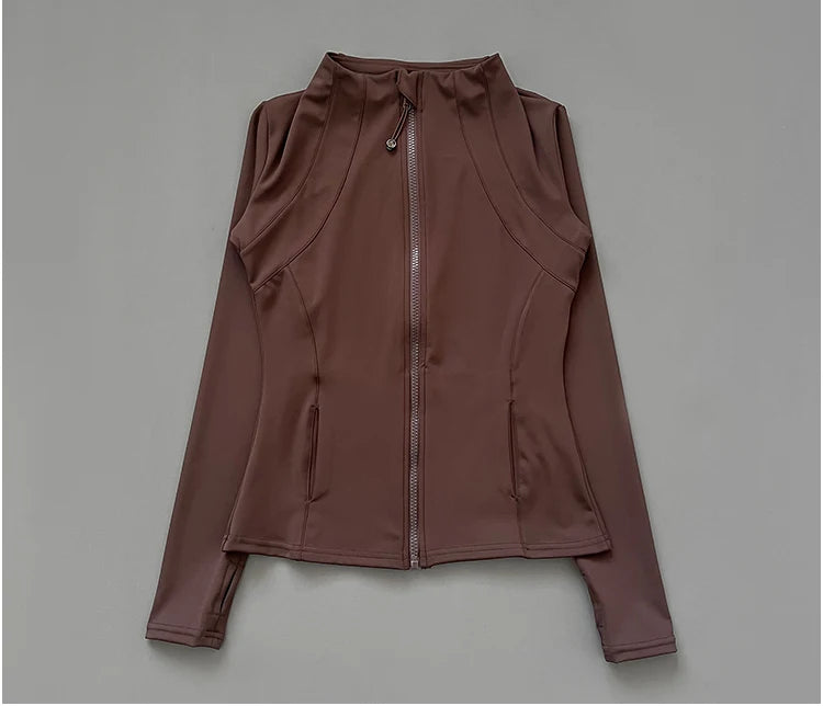 Veste Fitness à Col Montant pour Femme – Veste de Sport Slim-Fit à Fermeture Éclair, Séchage Rapide pour Yoga, Course et Cyclisme - BLACKBEARD OUTDOOR INDUSTRIES