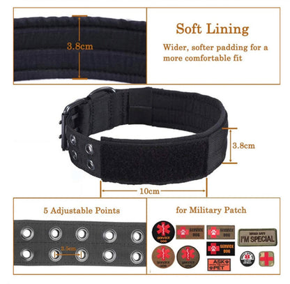 Collier Tactique Réglable pour Chien – Militaire, Entraînement & Sécurité | Nylon Résistant Ma boutique