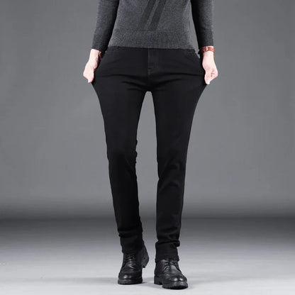 Jeans Slim Pure Black pour Homme - Élasticité, Coupe Droite, Mode Décontractée BLACKBEARD OUTDOOR INDUSTRIES