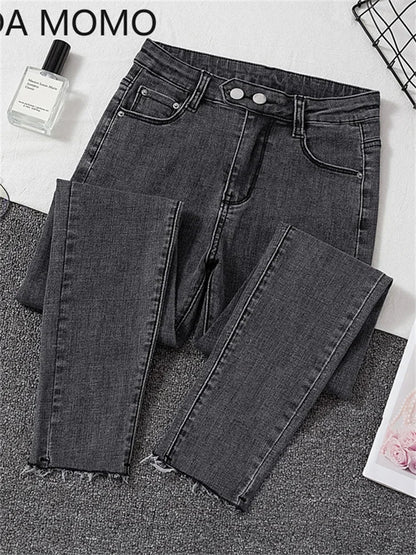 Jeans Femme Skinny Denim Noir – Pantalon Taille Haute Vintage, Stretch Légère - BLACKBEARD OUTDOOR INDUSTRIES