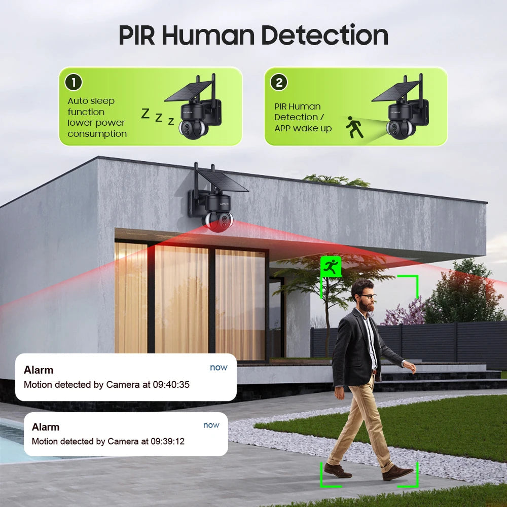 Caméra de Surveillance Solaire 4MP SHIWOJIA – 4G / WiFi | Batterie 7500mAh | PTZ 360° | Vision Nocturne Couleur | Audio Bidirectionnel | Étanche IP65 Ma boutique