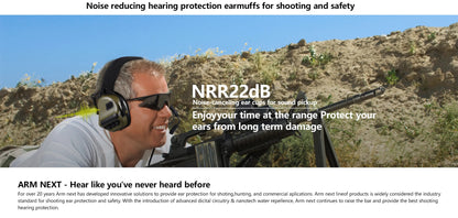 ARM NEXT F10 Casque Tactique Électronique de Protection Auditive – Atténuation du Bruit et Amplification des Sons pour Chasse et Tir BLACKBEARD OUTDOOR INDUSTRIES