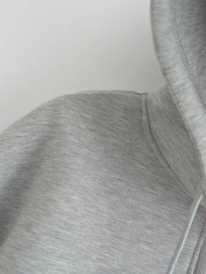Veste à Capuche Grise femme - Manteau à Manches Longues avec Poches Spacieuses et Fermeture Éclair - Veste Décontractée et Légère pour Femme - BLACKBEARD OUTDOOR INDUSTRIES