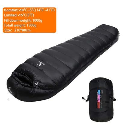 Sac de Couchage Ultraléger en Duvet de Canard Blanc | Hiver / Automne – Forme Momie - BLACKBEARD OUTDOOR INDUSTRIES