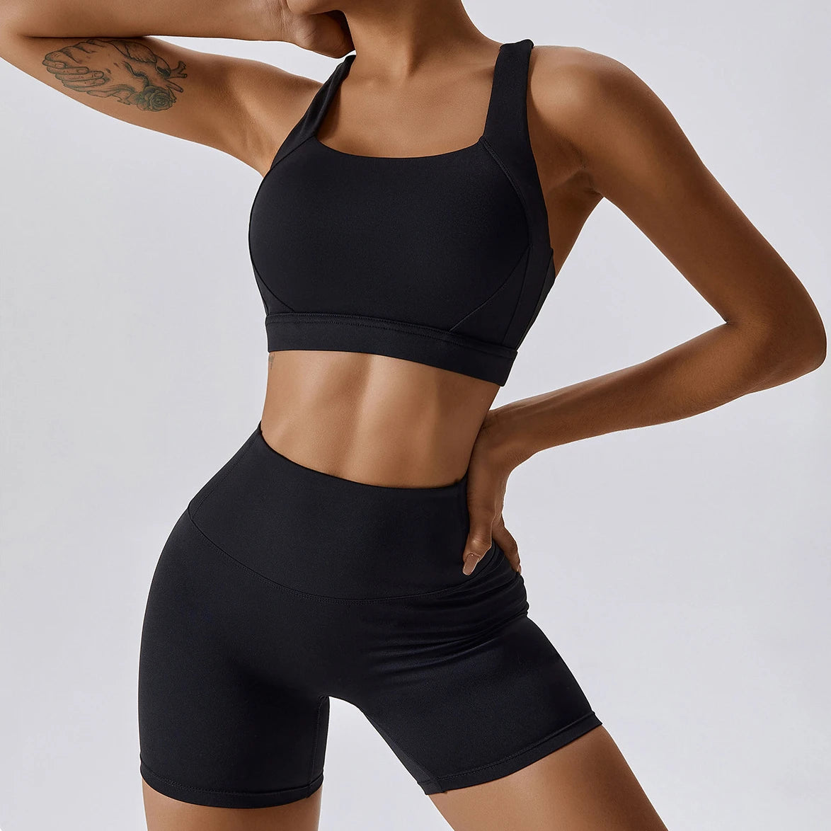 Mileegirl – Brassière de Sport Femme à Fort Maintien | Bretelles Larges & Dos Croisé | Yoga, Fitness, Running - BLACKBEARD OUTDOOR INDUSTRIES
