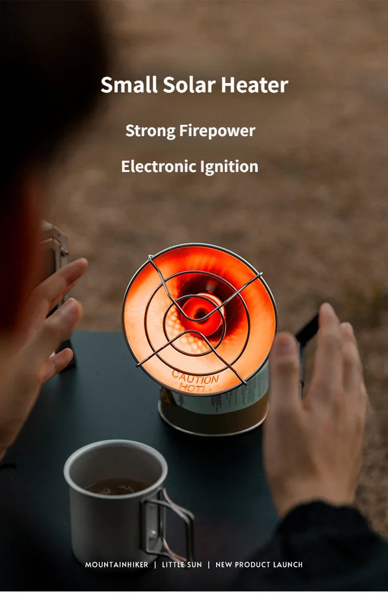 MOUNTAINHIKER Portable Mini Sun Gas Heating Stove Chauffage Gaz Portable Compact pour Camping et Activités Outdoor - BLACKBEARD OUTDOOR INDUSTRIES