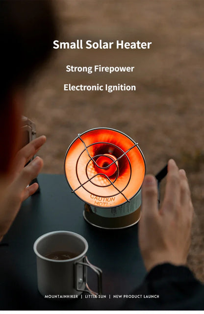 MOUNTAINHIKER Portable Mini Sun Gas Heating Stove Chauffage Gaz Portable Compact pour Camping et Activités Outdoor - BLACKBEARD OUTDOOR INDUSTRIES