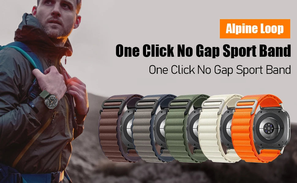 Alpine Loop Bracelet pour Samsung Galaxy Watch Ultra 47mm – Bracelet Sport en Nylon avec Boucle en Titane BLACKBEARD OUTDOOR INDUSTRIES