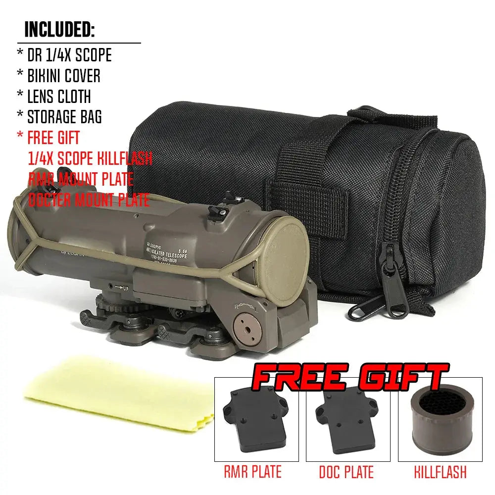 Viseur Tactique DR 1-4X GEN3 Double Fonction avec Réticule Rouge – Optique de Précision pour Fusil, Airsoft et Tir de Chasse Ma boutique