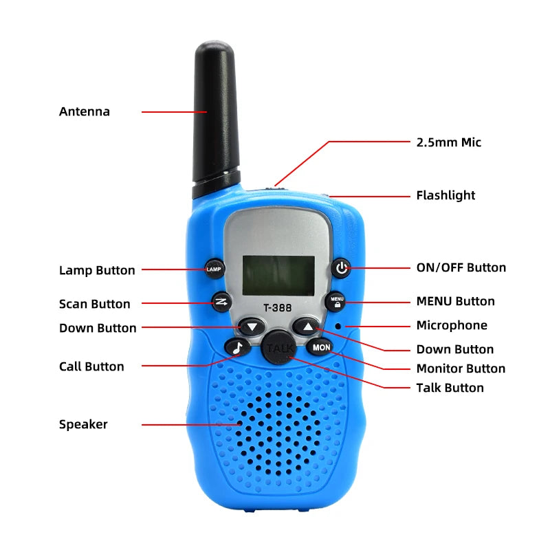 Talkie-Walkie pour Enfants T388 - Communication Amusante et Sécurisée - BLACKBEARD OUTDOOR INDUSTRIES