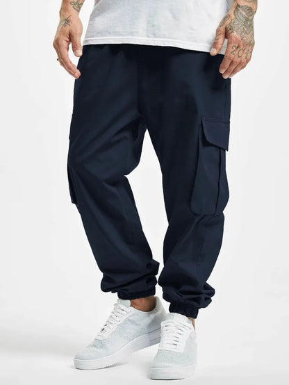 Pantalon Cargo Homme Grande Taille | Style Européen Décontracté | Taille Élastique & Cordon | Multi-poches | Léger & Confortable - BLACKBEARD OUTDOOR INDUSTRIES