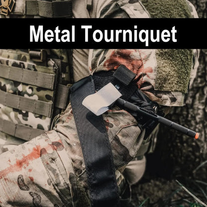 RHINO RESCUE - Housse de Tourniquet avec Tourniquet Métallique, Ciseaux et Support MOLLE pour Premiers Secours, Idéal pour Camping et Tactiques - BLACKBEARD OUTDOOR INDUSTRIES