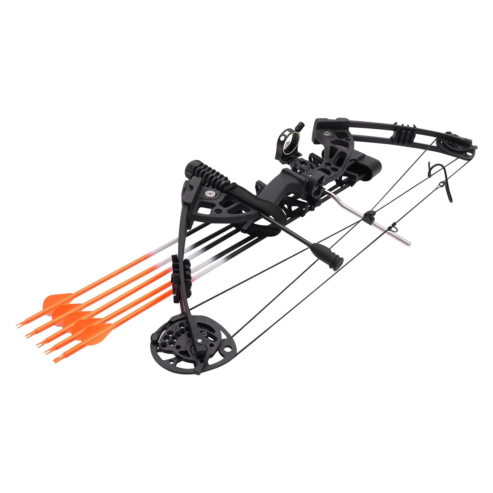 Compound Bow Arrow Kit 30~60lbs Set Including 12 Arrows 10 Sheets of Bullseye Paper Black Archery Hunting Bow Set BLACKBEARD OUTDOOR INDUSTRIES