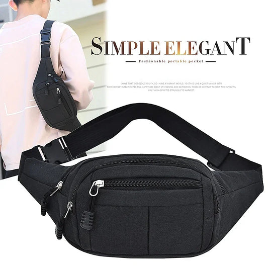 Sac Banane Homme Étanche – Style Coréen, Toile Oxford, Multi-usage - BLACKBEARD OUTDOOR INDUSTRIES