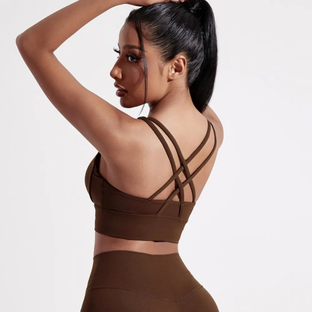 Brassière de Sport Femme Dos Croisé – Maintien Fort – Respirante & Confortable – Yoga, Fitness, Gym - BLACKBEARD OUTDOOR INDUSTRIES