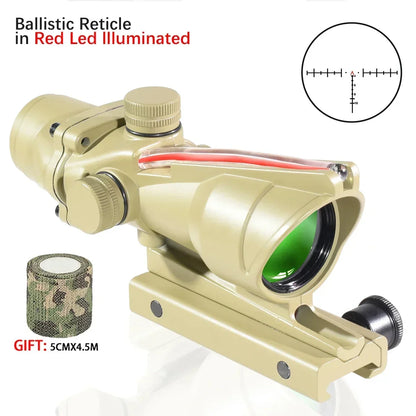 Lunette de Visée 4x32 Red Dot avec Fibre Optique - BLACKBEARD OUTDOOR INDUSTRIES
