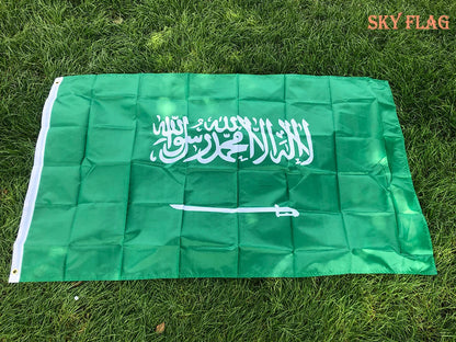 Drapeau de l'Arabie Saoudite – 90x150 cm – Drapeau National en Polyester – Décoration Intérieure et Extérieure BLACKBEARD OUTDOOR INDUSTRIES
