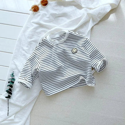 T-shirt rayé à manches longues enfants Ma boutique