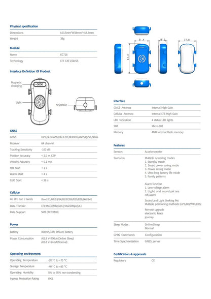 Traceur GPS 4G pour Chien & Chat – Étanche, Localisation en Temps Réel, Son/Lumière, Application Mobile Incluse Ma boutique